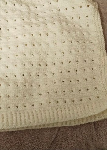 Nakışlı Beyaz Örgü Kız çocuk süveter - Görsel 5