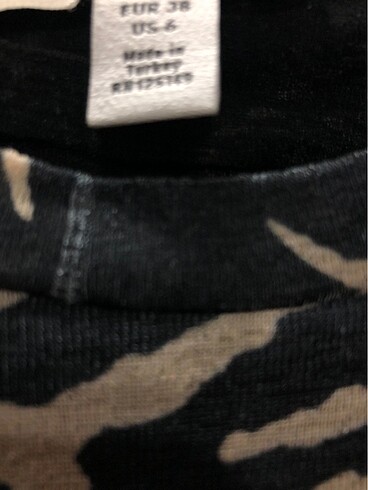 m Beden Zebra desen elbise