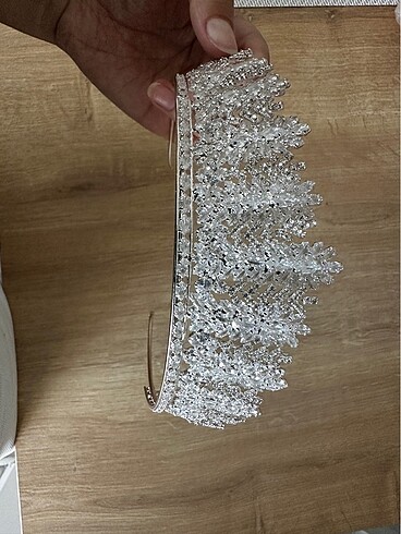 Beden beyaz Renk Zirkon gelin tacı