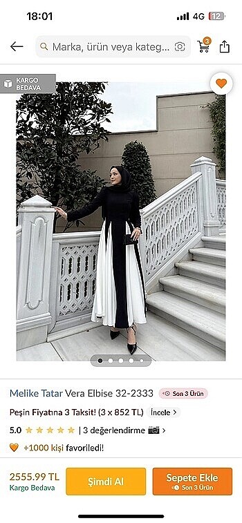 Melike Tatar siyah beyaz vera elbise