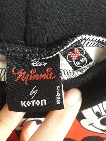 10 Yaş Beden kırmızı Renk Kız çocuk 2'li mickey mouse takım