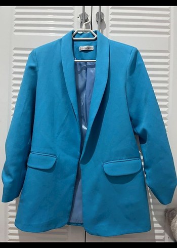 Diğer Canli Turkuaz Siklik Sal Yaka Blazer Ceket