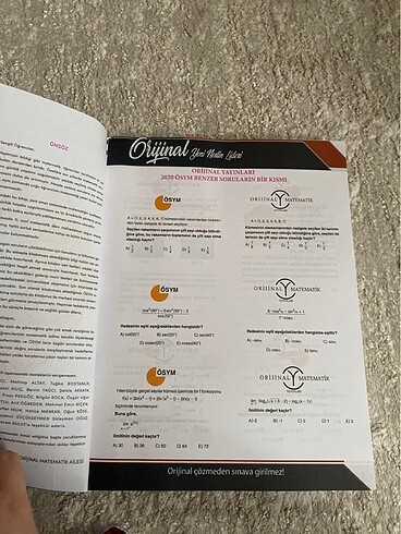  Orijinal metematik 11.sinif s.b