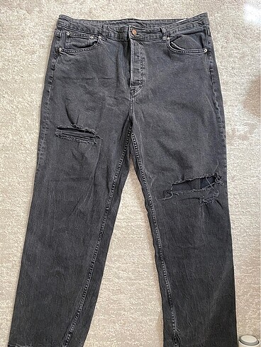 H&M yirtik duz kesim jean