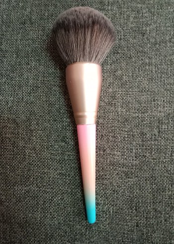 pembe -mavi pudra Makyaj Fırçası - Görsel 2