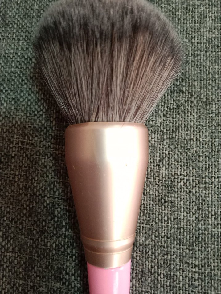 pembe -mavi pudra Makyaj Fırçası - Görsel 4