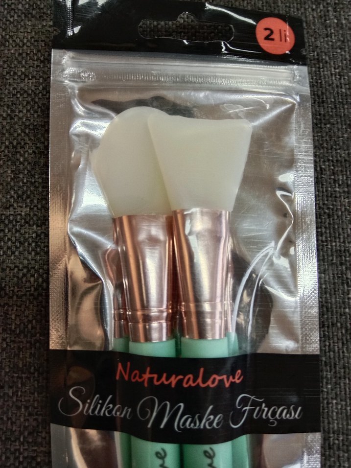 2 li Pastel Yeşil yüz maskesi fırçası - Görsel 3