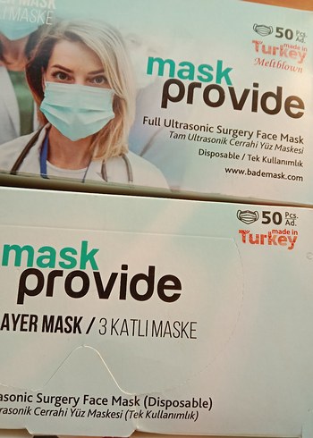 3 Katmanlı Ultrasonik Cerrahi Yüz Maskesi 50'li - Görsel 5