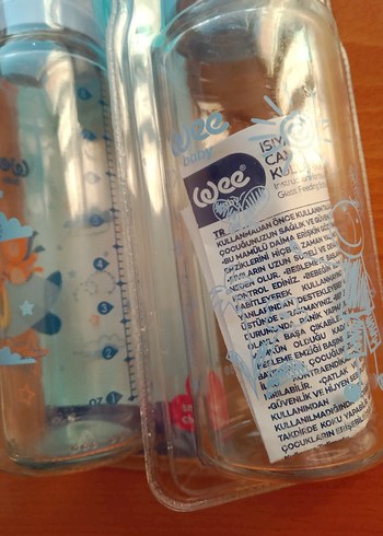 2 li Mavi Pastel cam Bebek Biberonu 250 ml - Görsel 2