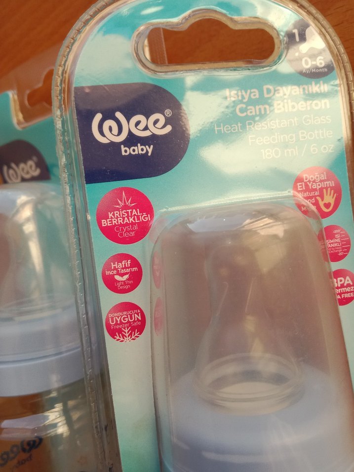 2 li Mavi Pastel cam Bebek Biberonu 250 ml - Görsel 5