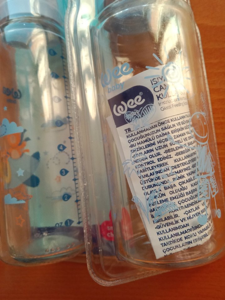 2 li Mavi Pastel cam Bebek Biberonu 250 ml - Görsel 2