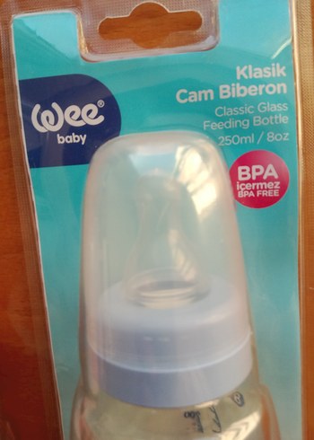 Mavi ve pembe Bebek Cam Biberon BPA İçermez - Görsel 8