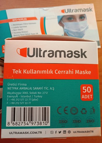 Ultramask Cerrahi Maske 50 Adet, Tek Kullanımlık - Görsel 4