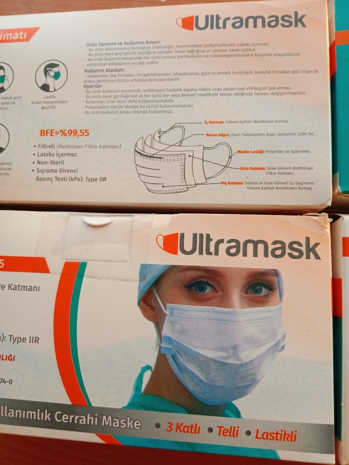 Ultramask Cerrahi Maske 50 Adet, Tek Kullanımlık - Görsel 2