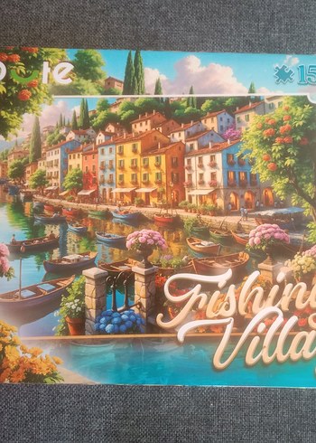 Renkli 1500 Parça Balıkçı Köyü Puzzle