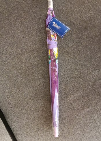 yeni Mor Püsküllü Pastel çocuk Şemsiye - Görsel 8