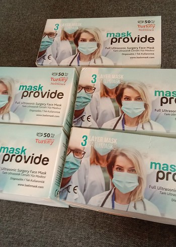 3 Katmanlı Ultrasonik Cerrahi Yüz Maskesi 50'li - Görsel 6