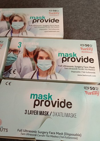 3 Katmanlı Ultrasonik Cerrahi Yüz Maskesi 50'li - Görsel 4