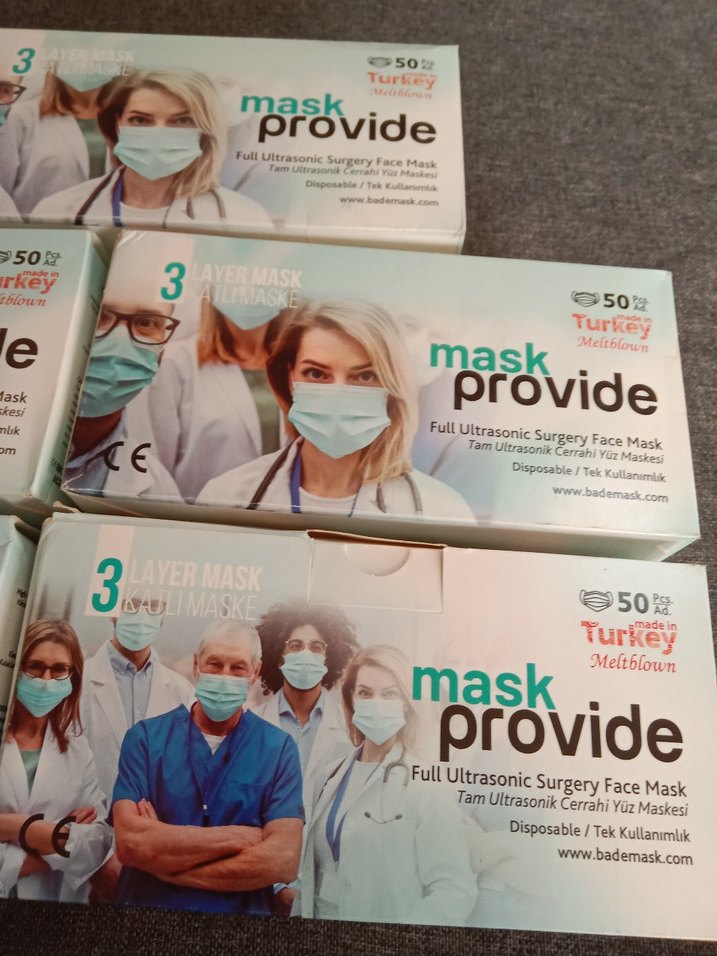 3 Katmanlı Ultrasonik Cerrahi Yüz Maskesi 50'li - Görsel 5