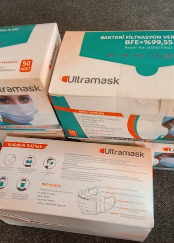 Ultramas Cerrahi Maske 50 Adet, 3 Katlı, Latekssiz 5 paket - Görsel 10