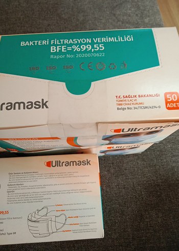 Ultramas Cerrahi Maske 50 Adet, 3 Katlı, Latekssiz 5 paket - Görsel 6
