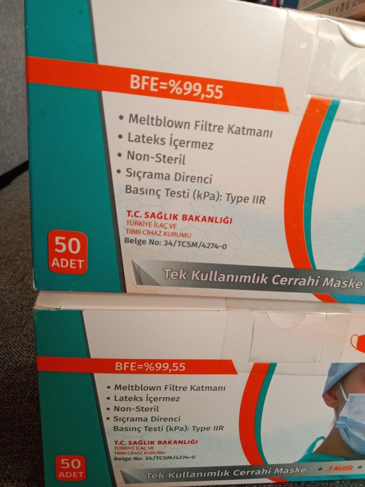 Ultramas Cerrahi Maske 50 Adet, 3 Katlı, Latekssiz 5 paket - Görsel 4