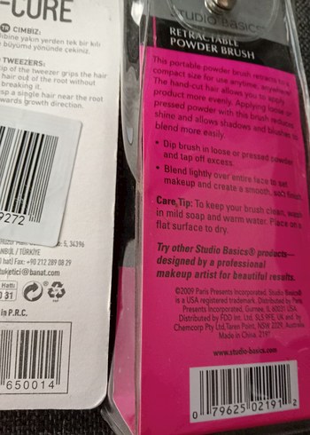STUDIO BASICS Retraktör Pudra Fırçası ve cımbız - Görsel 6