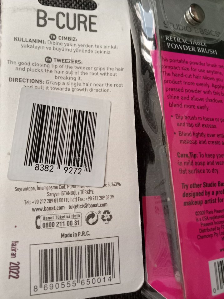 STUDIO BASICS Retraktör Pudra Fırçası ve cımbız - Görsel 3