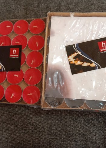 Beden 125 li Kırmızı Tealight Mum Seti