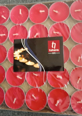 Beden kırmızı Renk 125 li Kırmızı Tealight Mum Seti