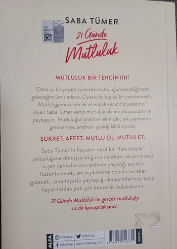 Beden camel Renk Saba Tümer'den 21 Günde Mutluluk Kitabı