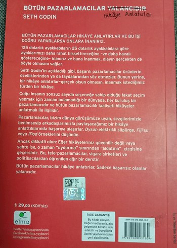 Beden Renk Bütün Pazarlamacılar Hikâye Anlatır - Seth Godin