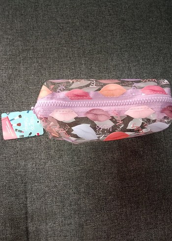 Beden pembe Renk Yeni Renkli Baskılı PVC Kadın Makyaj Çantası