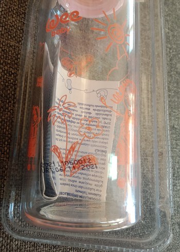 Wee baby pembe ısıya dayanıklı cam biberon - Görsel 5