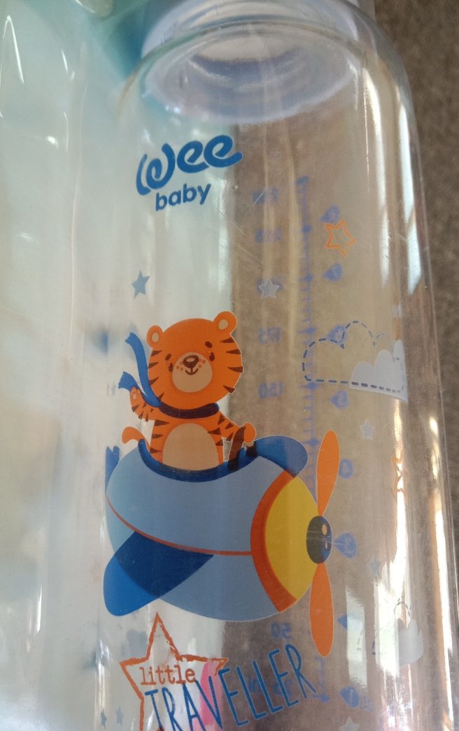 Renkli Desenli Bebek Biberonu - Mavi - Görsel 4