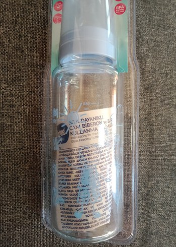 Wee baby mavi desen ısıya dayanıklı cam biberon - Görsel 5