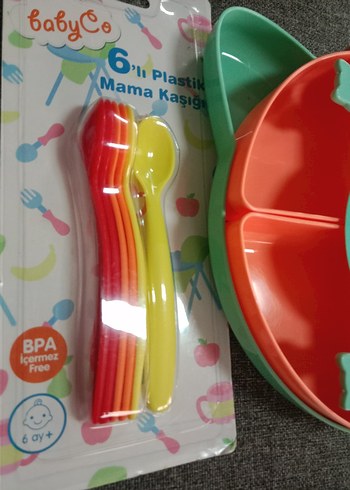  Beden beyaz Renk 2 paket mama tabağı ve kasiklar