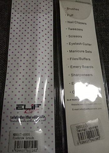 Siyah LD Makyaj Fırçası ve kaş ve kirpik Tarağı - Görsel 5