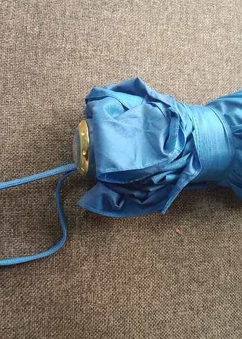 Mavi Fırfırlı Bohem Kadın Şemsiye - Görsel 3