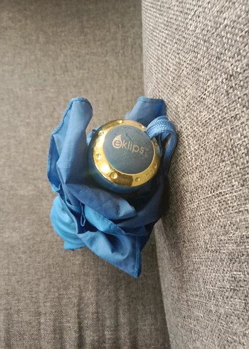 Mavi Fırfırlı Bohem Kadın Şemsiye - Görsel 4