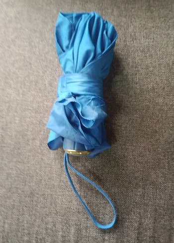 Mavi Fırfırlı Bohem Kadın Şemsiye - Görsel 5