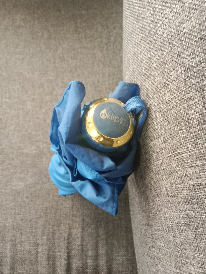 Mavi Fırfırlı Bohem Kadın Şemsiye - Görsel 2