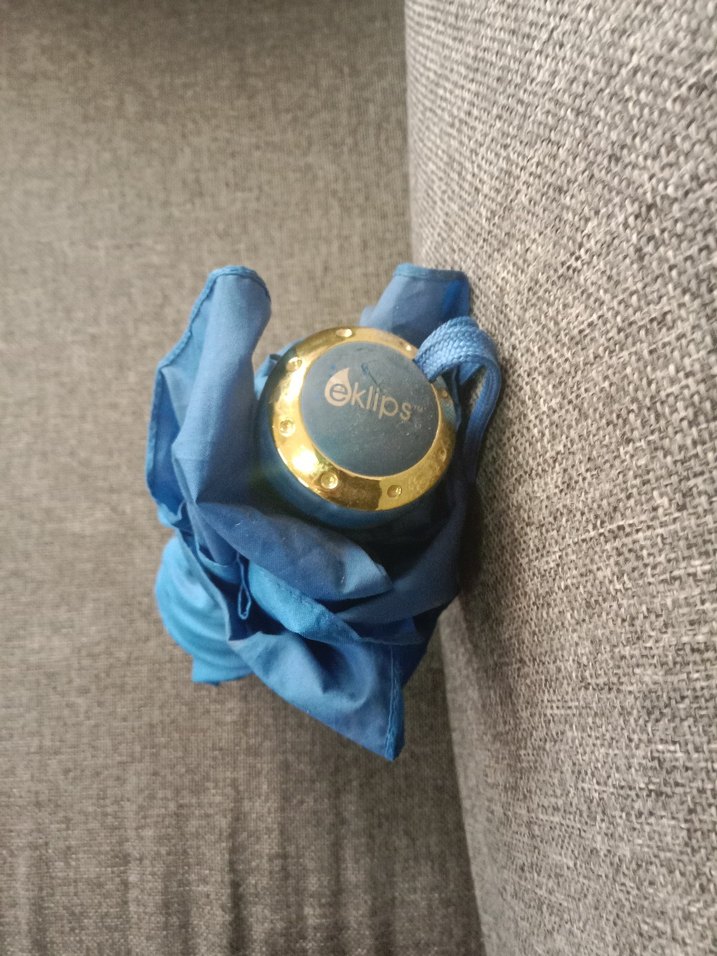 Mavi Fırfırlı Bohem Kadın Şemsiye - Görsel 4