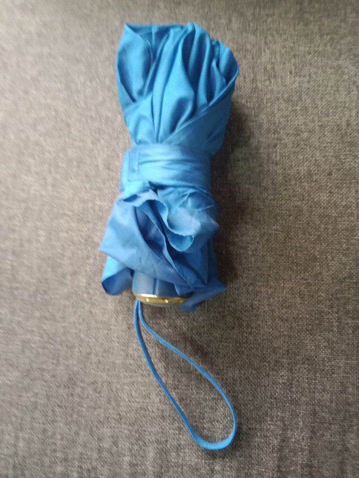 Mavi Fırfırlı Bohem Kadın Şemsiye - Görsel 5