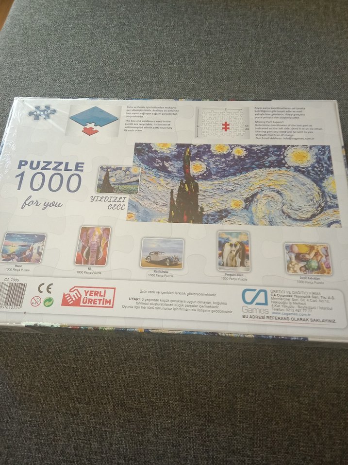 1000 Parça Çok Renkli Puzzle - Yıldızlı Gece - Görsel 5