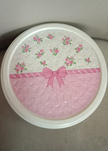 Pembe çiçek Desenli kahvaltı çerez Kutusu - Görsel 7