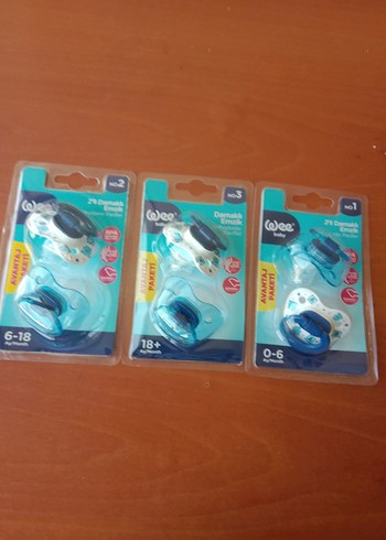 Diger Mavi Renkli yeni Emzik Seti 3 paket - Görsel 5