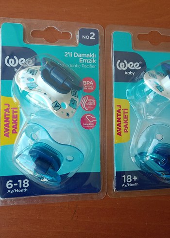 Diger Mavi Renkli yeni Emzik Seti 3 paket - Görsel 2