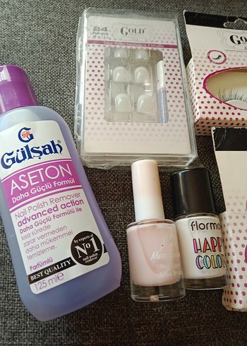 Flormar Oje,takma kirpik, tırnak ve Aseton Seti - Görsel 8