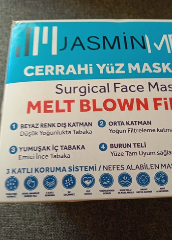 Jasmin Med Cerrahi Yüz Maskesi 50'li - Görsel 7